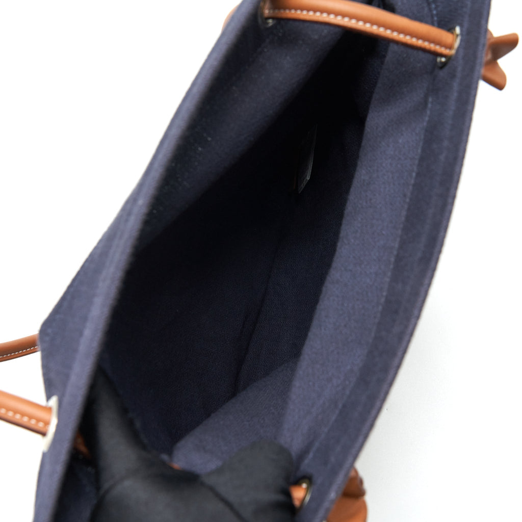 Hermes Aline Grooming Canvas Bag Navy SHW