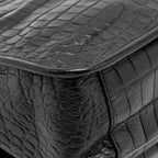 Saint Laurent/YSL Medium Niki Bag Crocodile-Embossed Calfskin SO Black