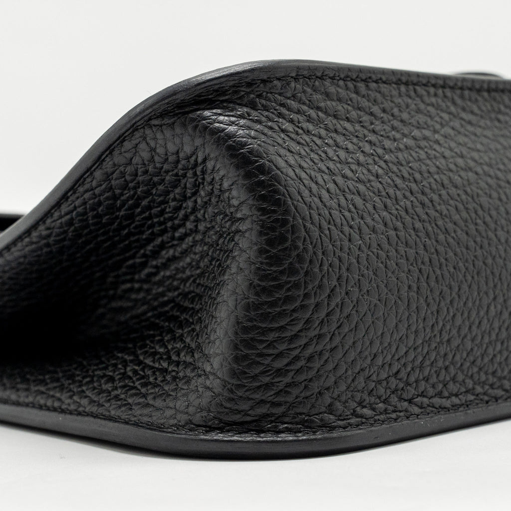 Hermes Halzan 25 Clemence Black GHW
