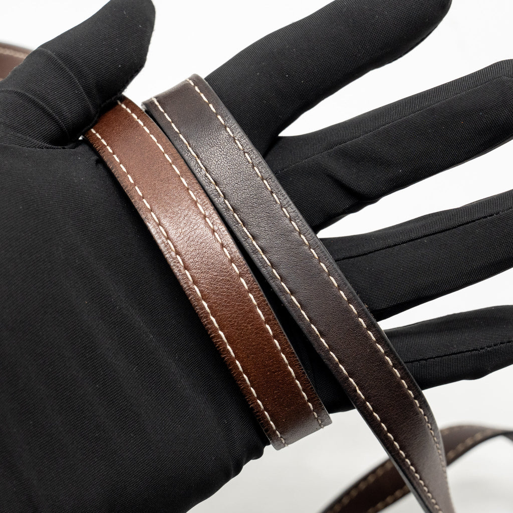 Hermes Roulis 23 Tadelakt Leather Dark Brown LGHW
