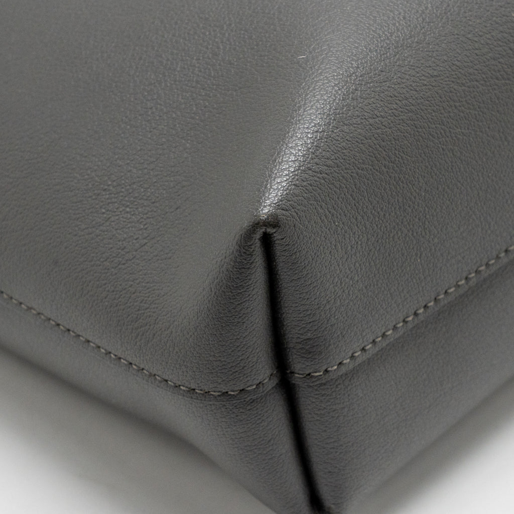 Saint Laurent shopping tote bag calfskin grey GHW