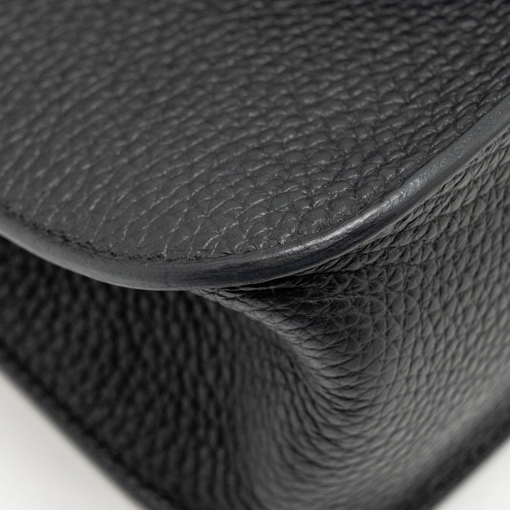 Hermes Halzan 25 Clemence Black GHW