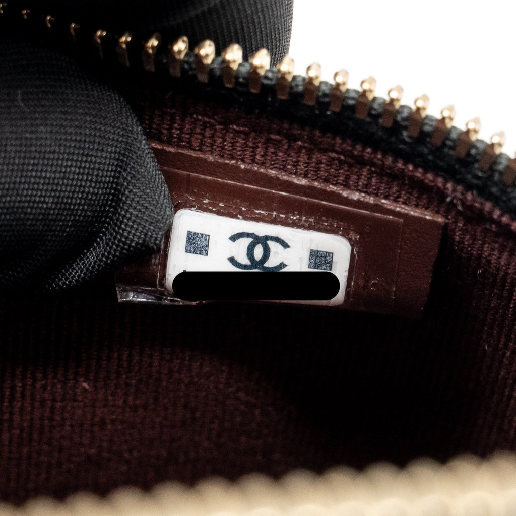 Chanel slim vanity with chain caviar black LGHW (microchip)