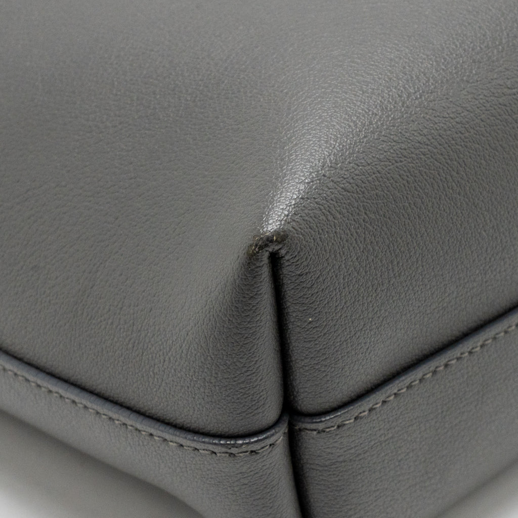 Saint Laurent shopping tote bag calfskin grey GHW