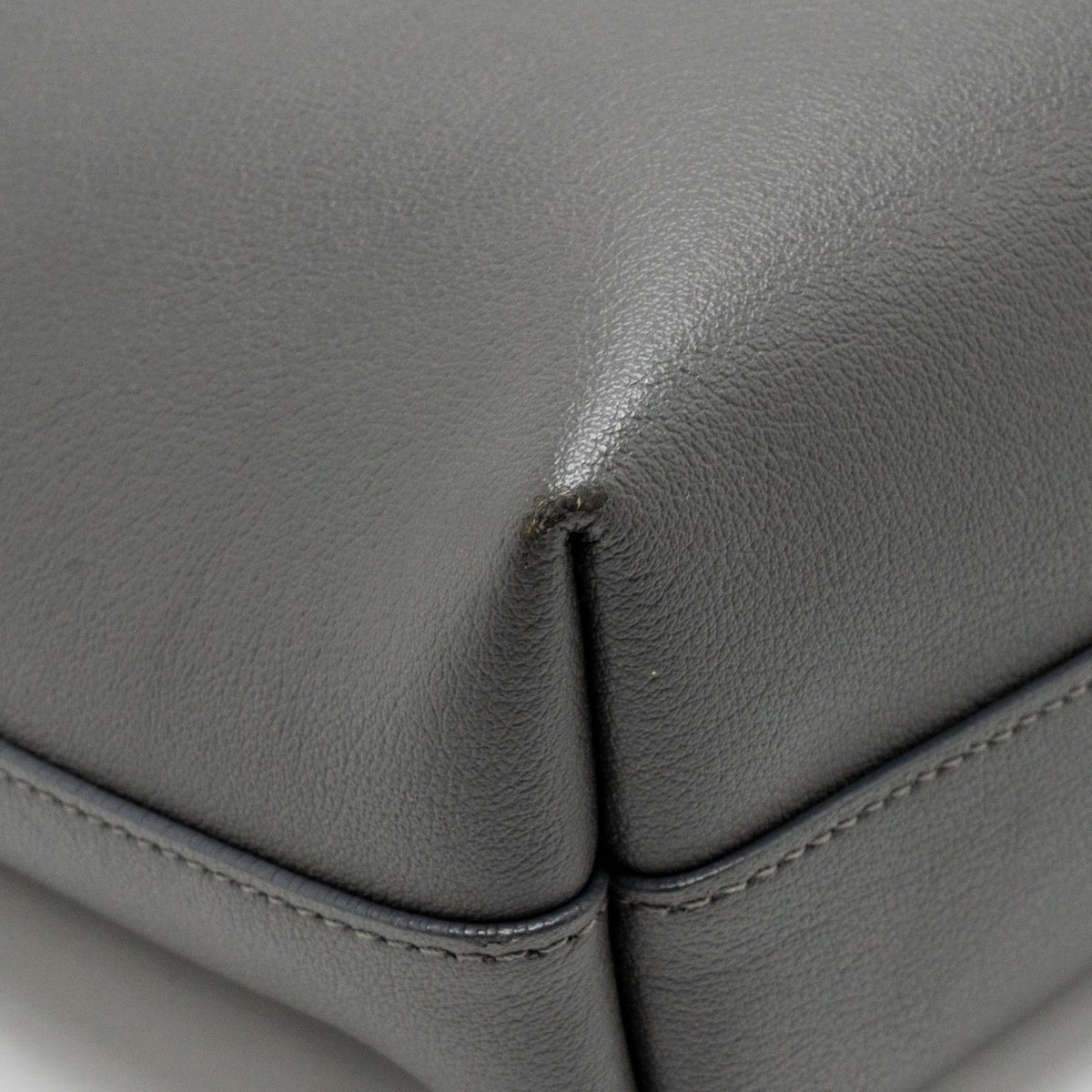 Saint Laurent shopping tote bag calfskin grey GHW