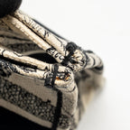 Dior medium book tote toile de jouy embroidery canvas White / Black