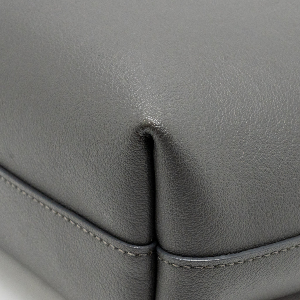 Saint Laurent shopping tote bag calfskin grey GHW