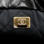 CHANEL MEDIUM 22 BAG SHINY CALFSKIN BLACK GHW (MICROCHIP)