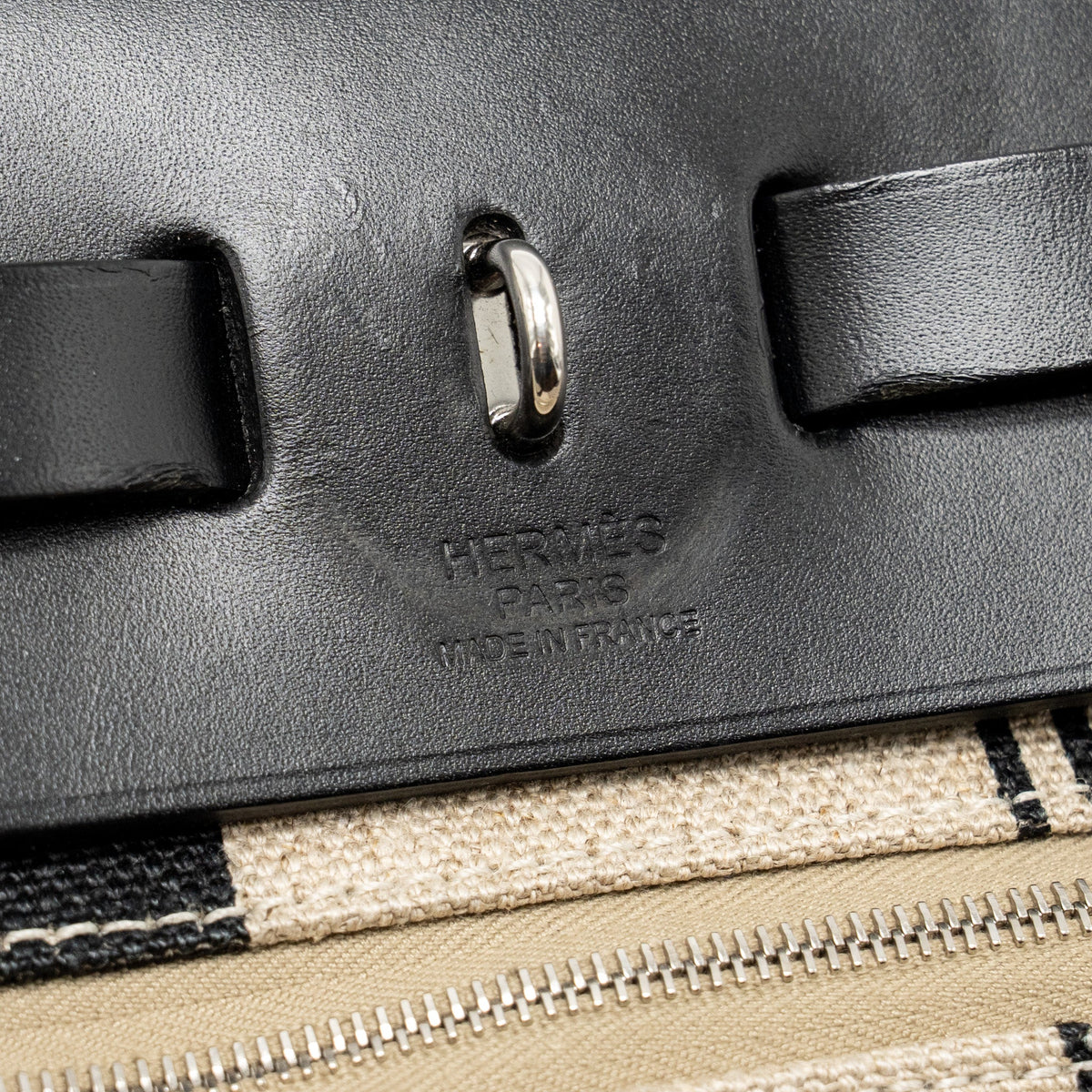 Hermes Herbag 31 Retourne Tote Bag Toile Camp H Vibration Black SHW