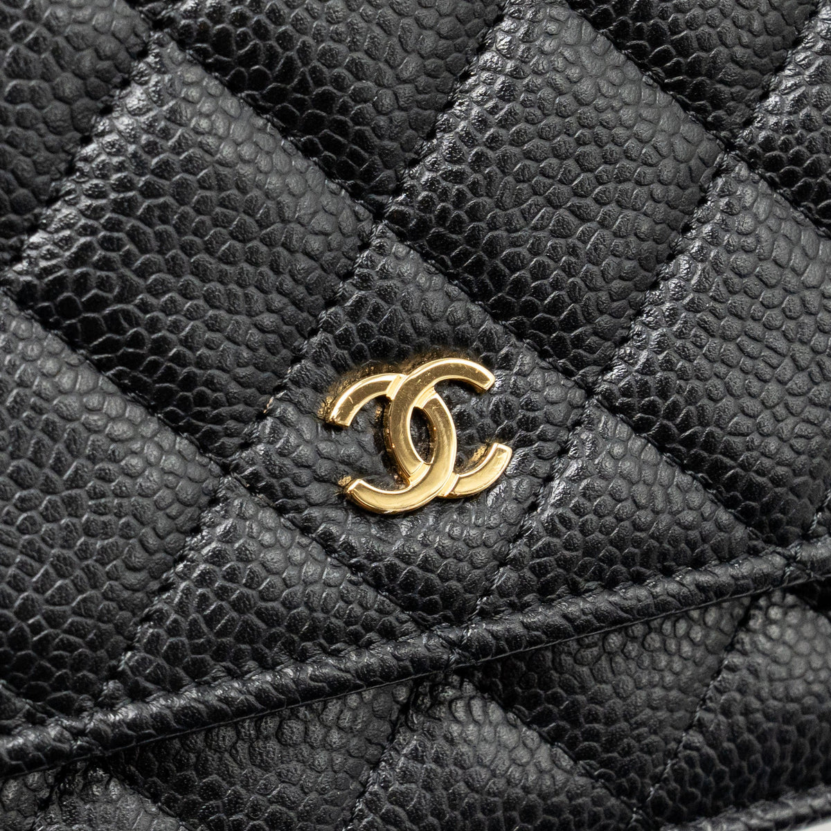 CHANEL CLASSIC WALLET ON CHAIN CAVIAR BLACK GHW (MICROCHIP)