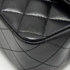 CHANEL TOP HANDLE MINI RECTANGULAR FLAP BAG LAMBSKIN SO BLACK