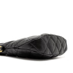 CHANEL 22K HOBO SHOULDER BAG LAMBSKIN BLACK GHW (MICROCHIP)