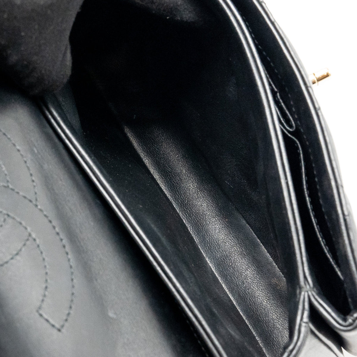 CHANEL TOP HANDLE TRENDY CC FLAP BAG LAMBSKIN BLACK LGHW