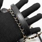 CHANEL TOP HANDLE TRENDY CC FLAP BAG LAMBSKIN BLACK LGHW