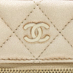 CHANEL CLASSIC VANITY PHONE HOLDER WITH CHAIN LAMBSKIN GOLD GHW
