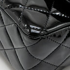 Chanel Mini Rectangular flap bag patent leather black GHW