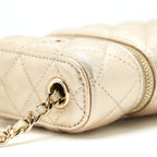 CHANEL CLASSIC VANITY PHONE HOLDER WITH CHAIN LAMBSKIN GOLD GHW