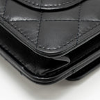 CHANEL 2.55 REISSUE WALLET ON CHAIN LAMBSKIN BLACK GHW (MICROCHIP)