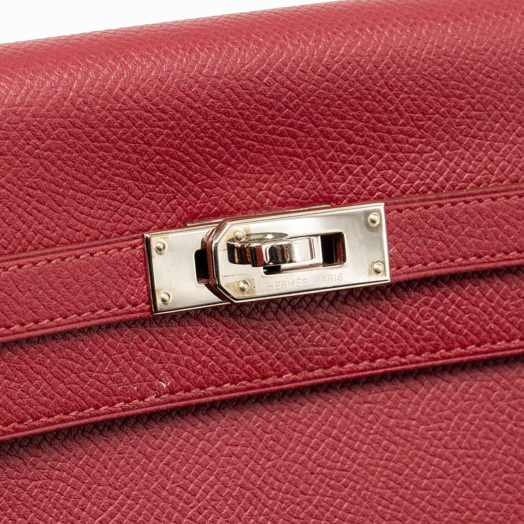 Hermes Kelly Long Wallet Epsom Rubis SHW