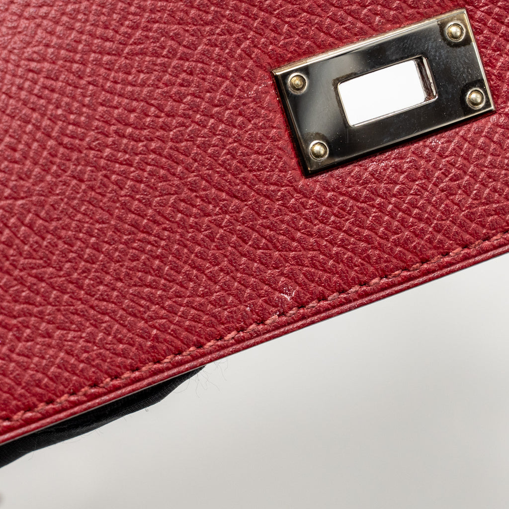 Hermes Kelly Long Wallet Epsom Rubis SHW