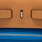 HERMES HERBAG ZIP 31 BAG CANVAS BLUE SHW
