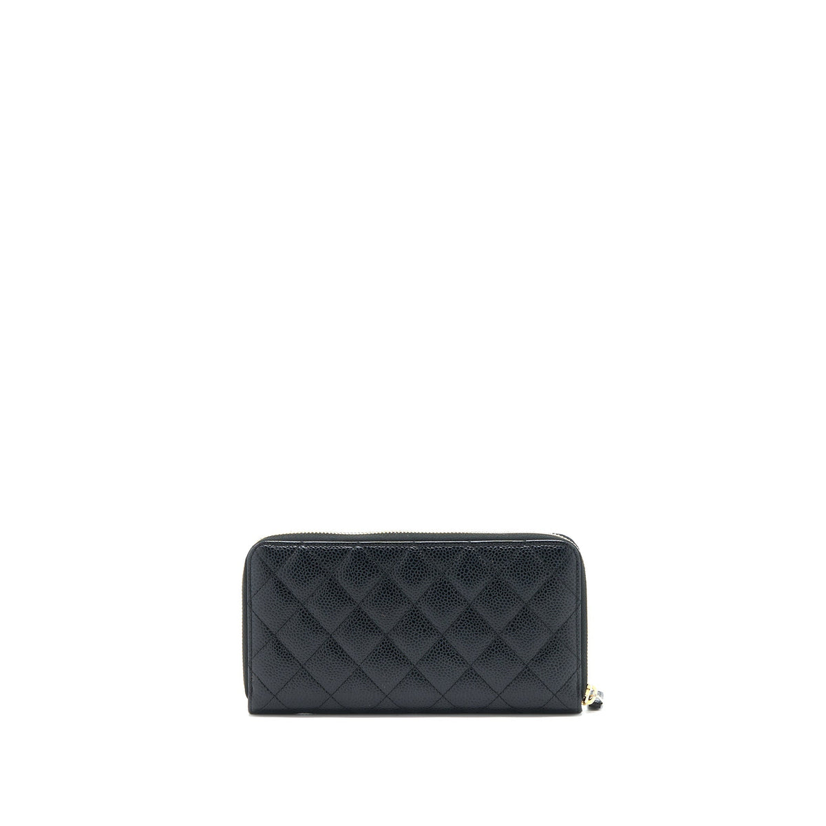 CHANEL ZIPPY LONG WALLET CAVIAR BLACK GHW