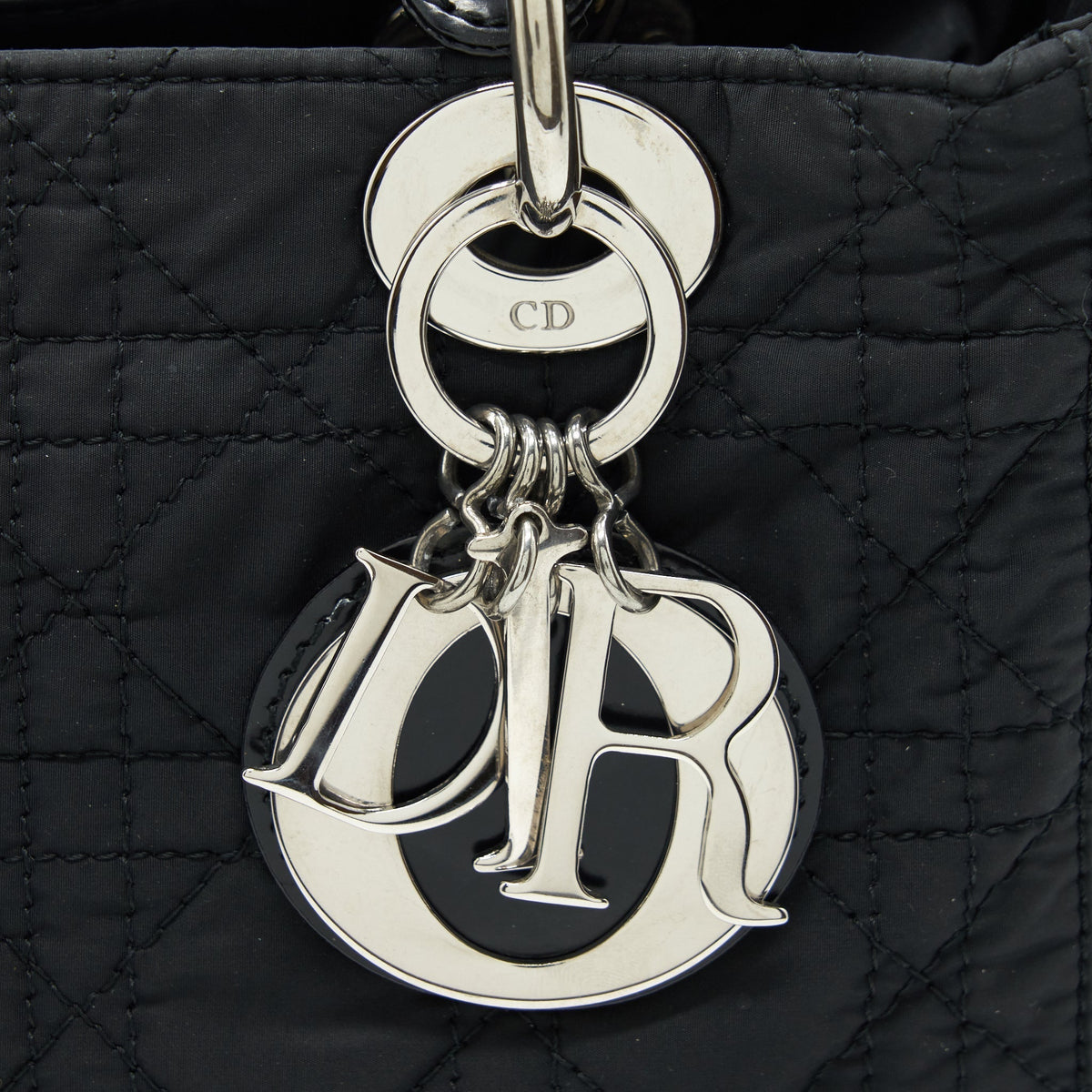 DIOR VINTAGE MEDIUM LADY DIOR NYLON/FABRIC BLACK SHW