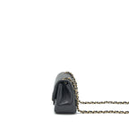CHANEL MINI SQUARE FLAP BAG LAMBSKIN BLACK LGHW (MICROCHIP)
