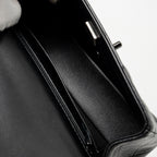 CHANEL TOP HANDLE MINI RECTANGULAR FLAP BAG LAMBSKIN SO BLACK