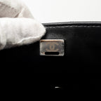 CHANEL TOP HANDLE MINI RECTANGULAR FLAP BAG LAMBSKIN SO BLACK