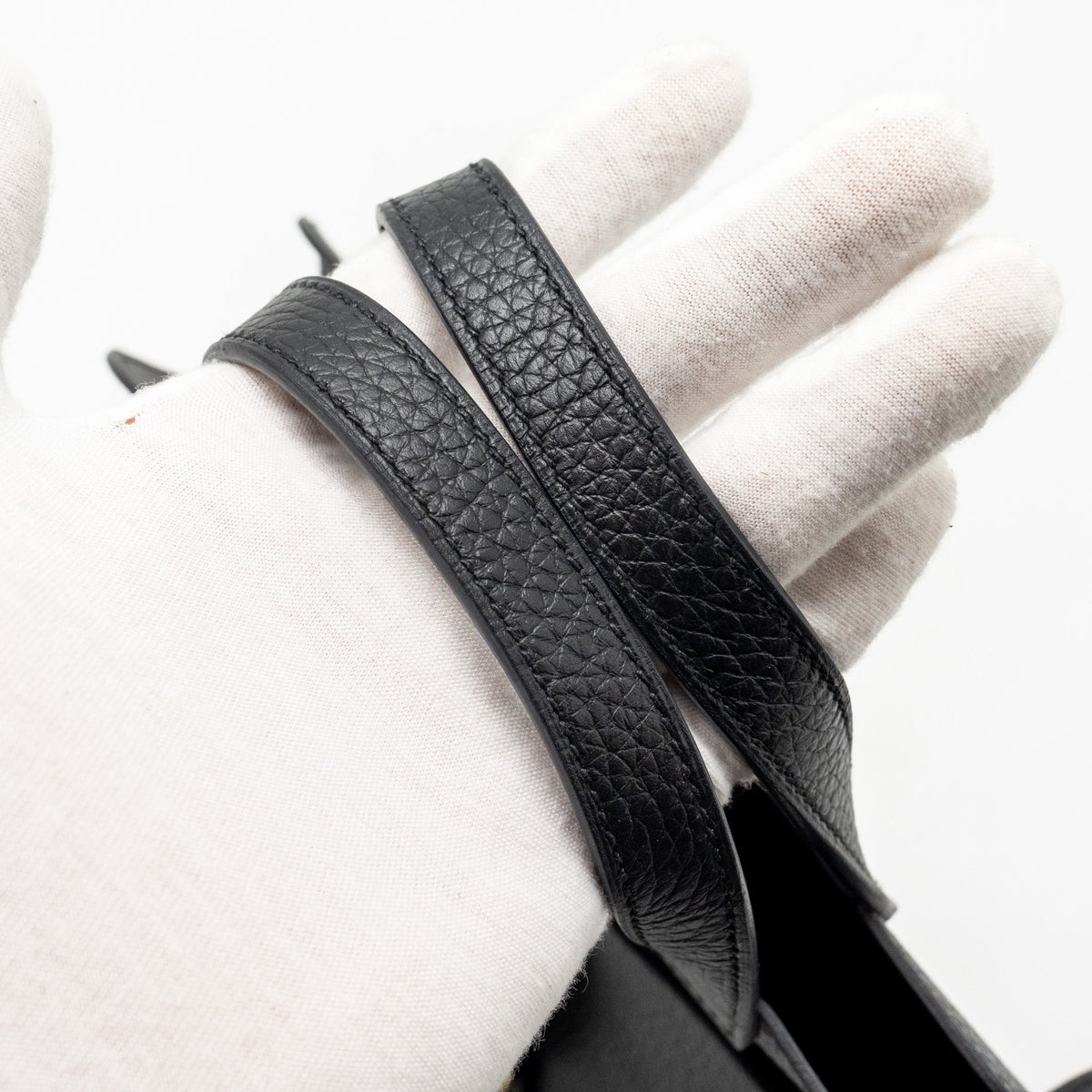 Hermes Halzan 25 Clemence Black GHW