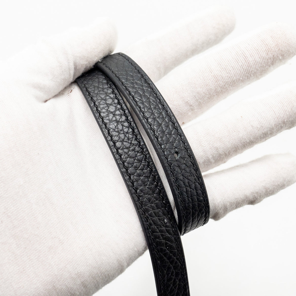 Hermes Halzan 25 Clemence Black GHW