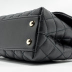 CHANEL SMALL COCO HANDLE CAVIAR BLACK LGHW (MICROCHIP)