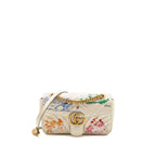 Gucci x Disney Medium GG Marmont Matelasse Leather Mickey and Minnie Print White/Mulitcolour GHW