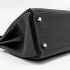 HERMES KELLY 28 TOGO BLACK BRUSHED SHW