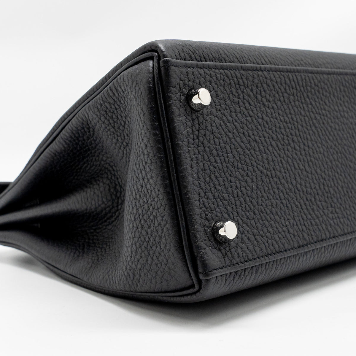 HERMES KELLY 28 TOGO BLACK BRUSHED SHW