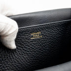Hermes Halzan 25 Clemence Black GHW