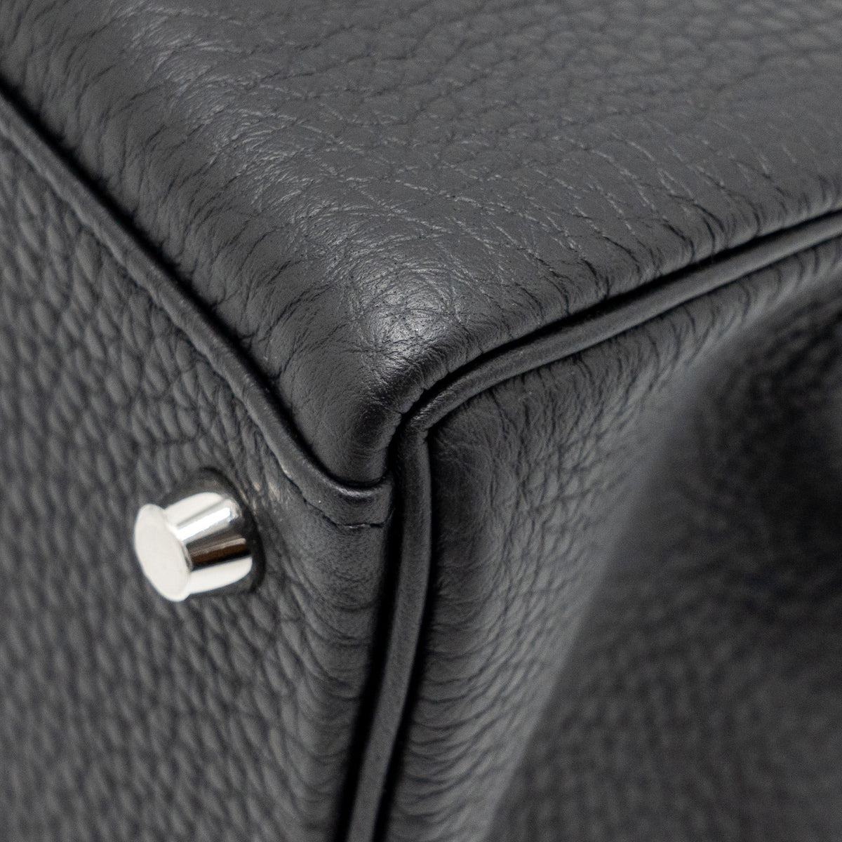 HERMES KELLY 28 TOGO BLACK BRUSHED SHW