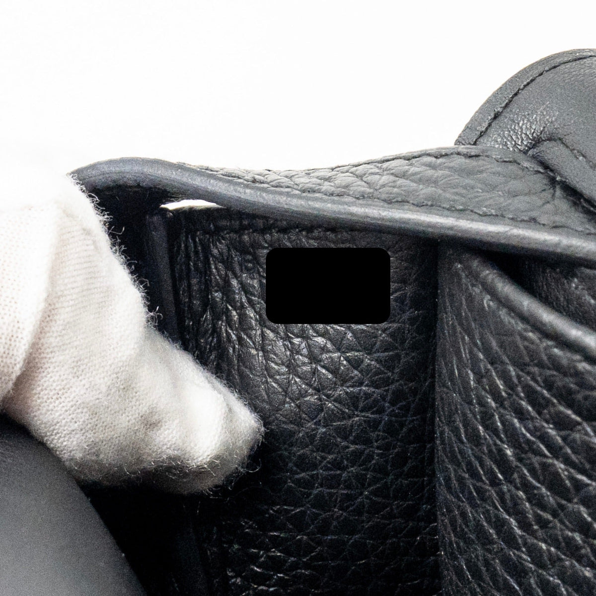 Hermes Halzan 25 Clemence Black GHW