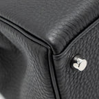 HERMES KELLY 28 TOGO BLACK BRUSHED SHW