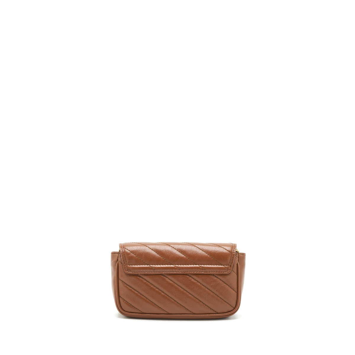 GUCCI GG MARMONT MATELASSE SUPER MINI BAG BROWN GHW