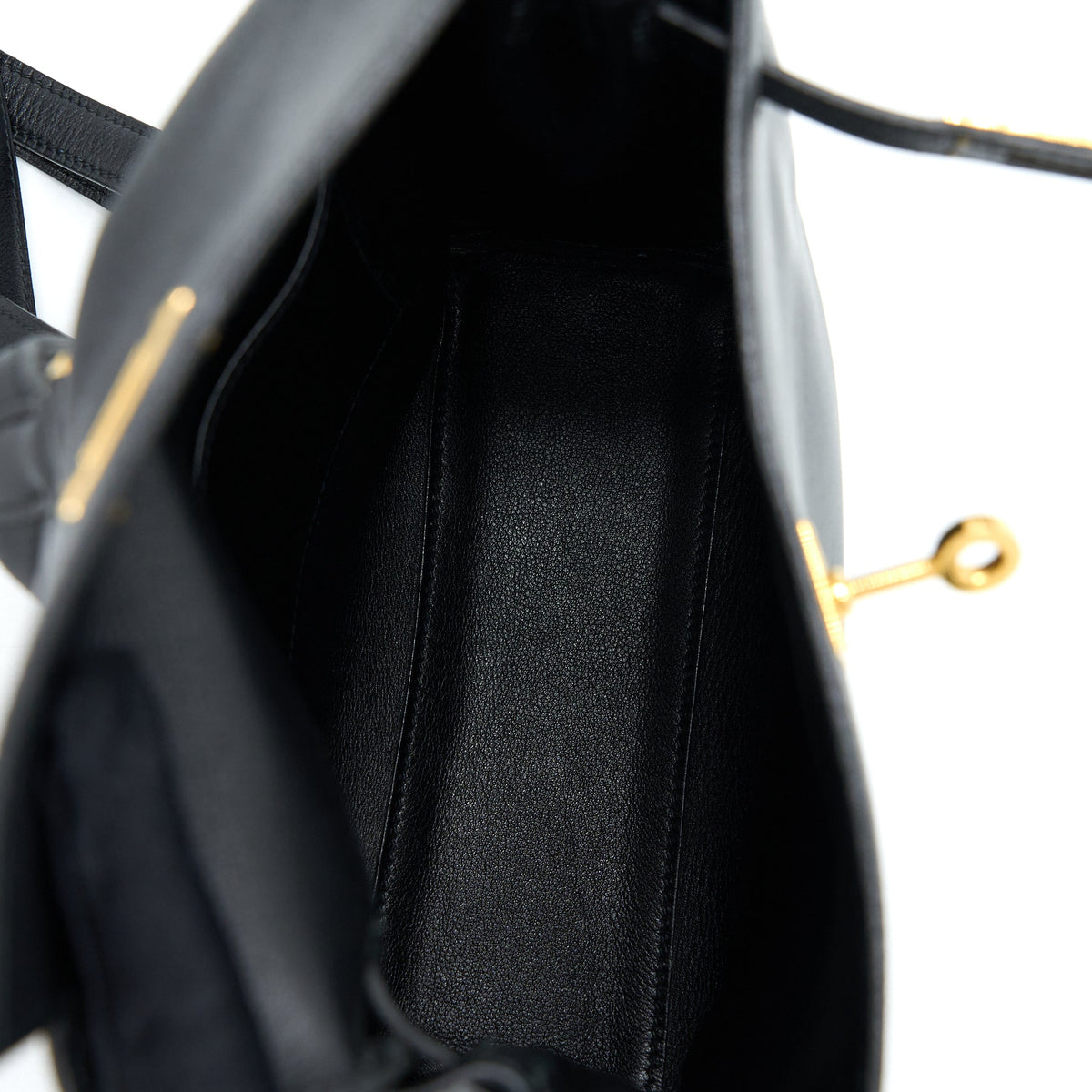 HERMES VINTAGE KELLY ADO 20CM SWIFT BLACK GHW