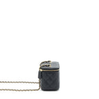 CHANEL 22S LONG VANITY WITH CHAIN CAVIAR BLACK LGHW