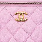 CHANEL 23P COCO LOVE LONG VANITY WITH CHAIN CAVIAR PINK GHW (MICROCHIP)