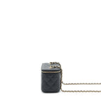 CHANEL 22S LONG VANITY WITH CHAIN CAVIAR BLACK LGHW