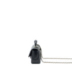 CHANEL TOP HANDLE MINI RECTANGULAR FLAP BAG LAMBSKIN BLACK LGHW (MICROCHIP)