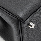 HERMES KELLY 28 TOGO BLACK BRUSHED SHW