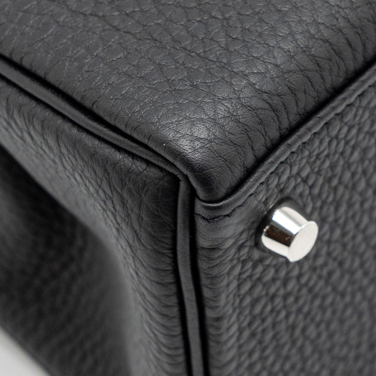 HERMES KELLY 28 TOGO BLACK BRUSHED SHW