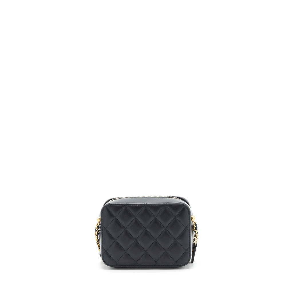 CHANEL PEARL CRUSH CAMERA BAG LAMBSKIN BLACK GHW