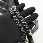 Chanel Quilted Small CC Delivery Flap Bag Glazed Calfskin Black SHW